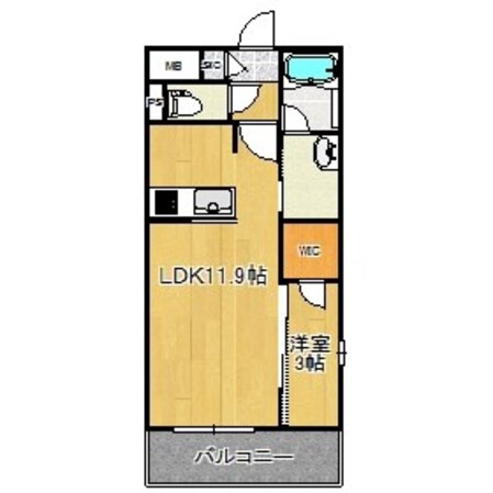 BUENA上大川前通3-IIの物件間取画像